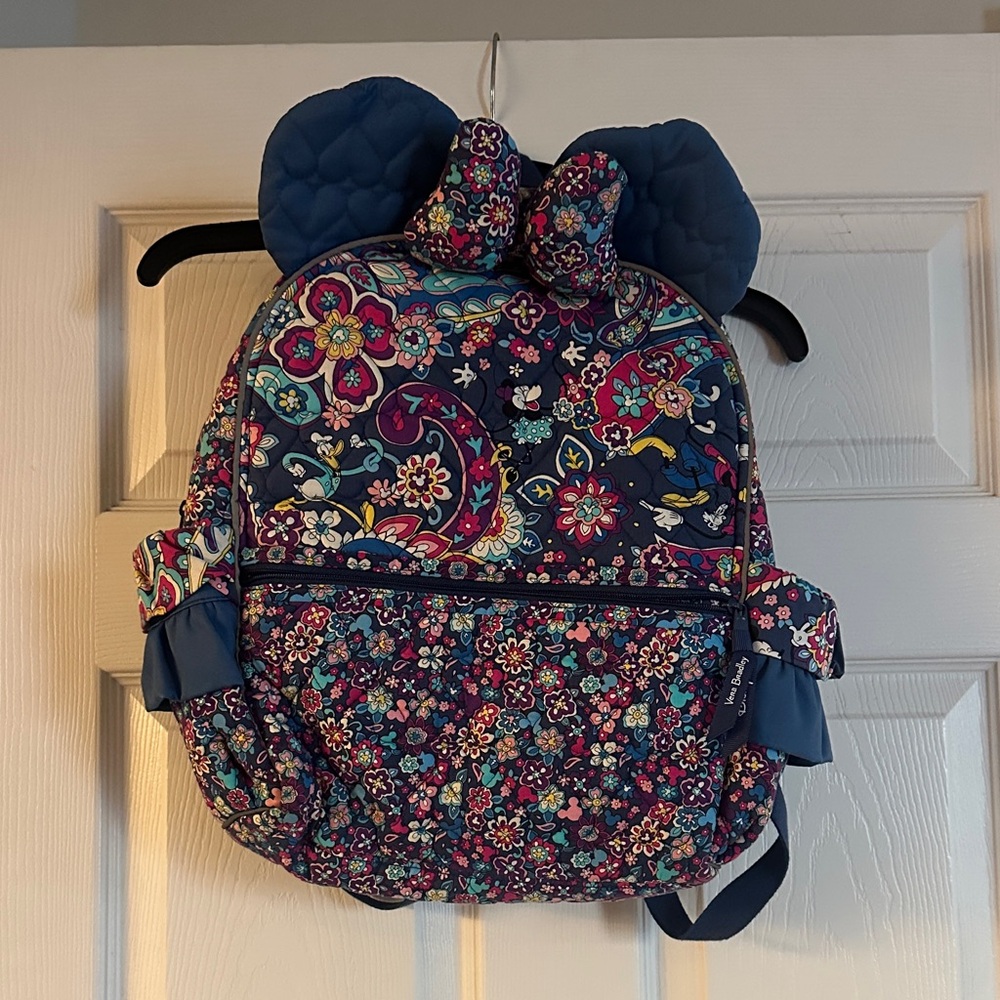 Vera Bradley Kids Backpack in Navy and Pink Floral